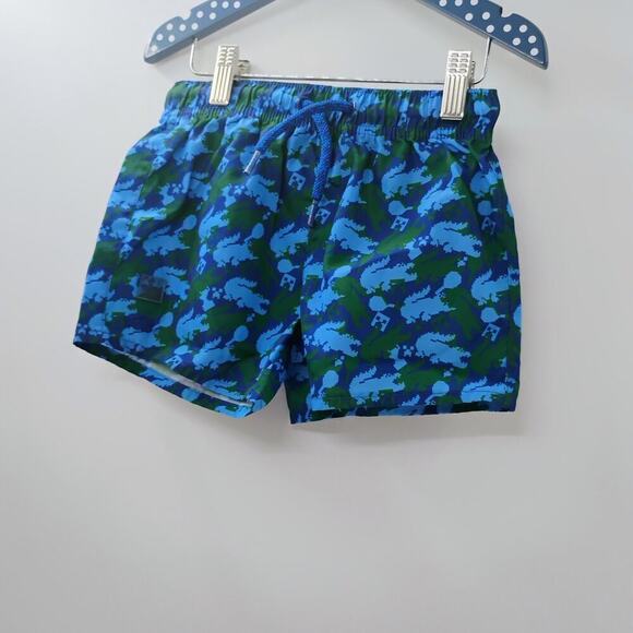 Lacoste Minecraft Creeper Swim Suit Boys Board Shorts Blue Green Pixel Art - Picture 3 of 11